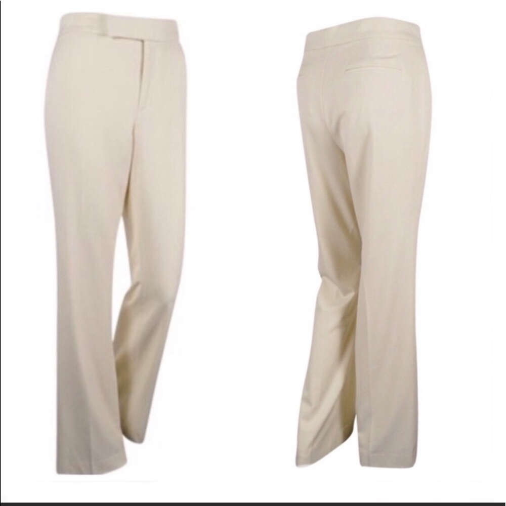 NEW Ralph Lauren ivory beige stretch dress pants